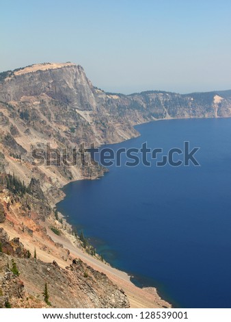 Crater lake national park - view from the rim of the crater