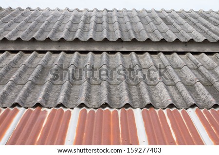 Vintage roof with tile and iron
