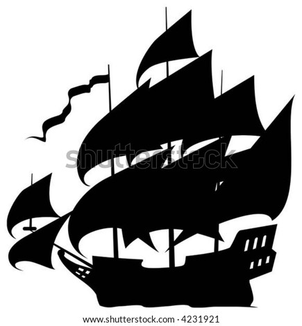 Sailing Ship Stock Vector Illustration 4231921 : Shutterstock