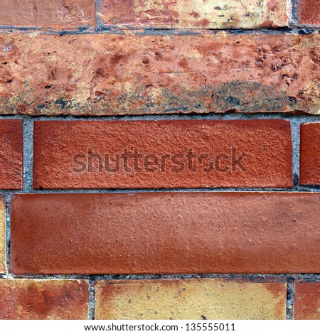 big brick wall of the old brick