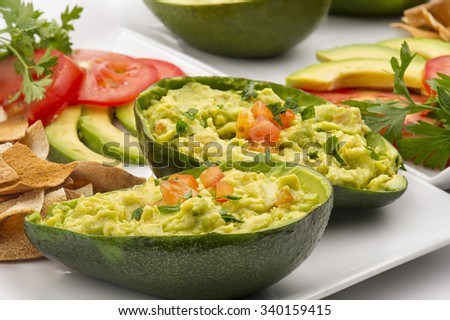 Avocado Salad Stuffed in an avocado