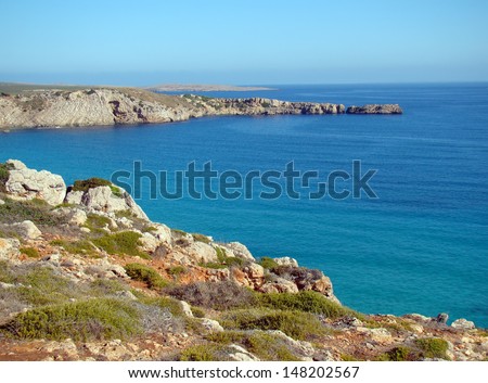 North windward side of the island of Menorca, Spain