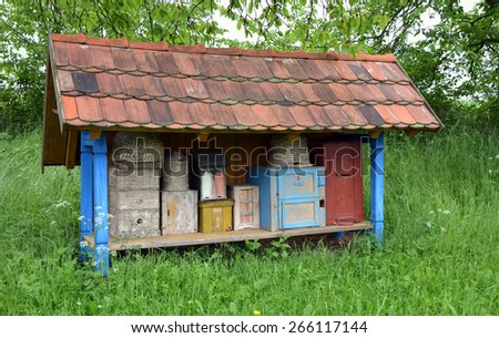 Historical bee house from the 19th century, Czech republic