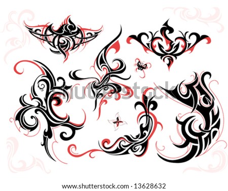 flower line clip art. Tribal Tattoo Clip Art. flower