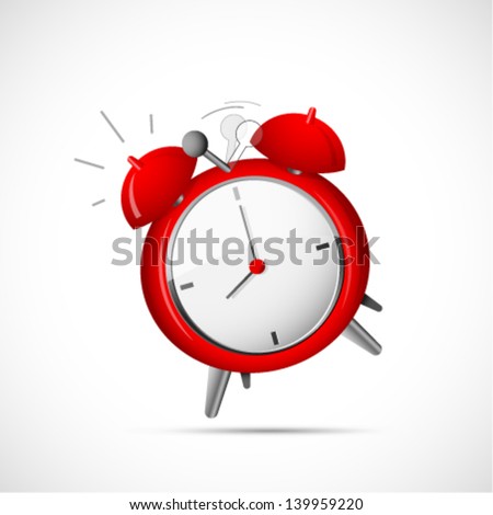 Alarm Clock Cartoon Stock Vector Illustration 139959220 : Shutterstock