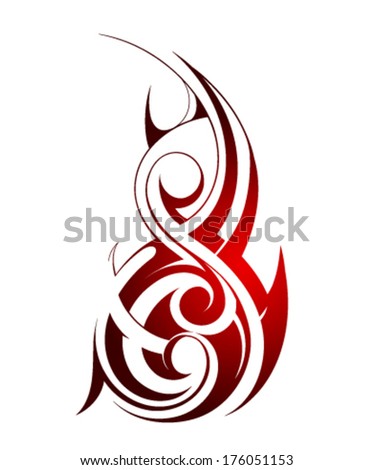 tribal fire tattoo stock vector illustration 176051153 tribal fire tattoo stock vector illustration 176051153