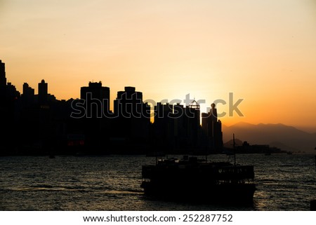 Harbor view silhouette