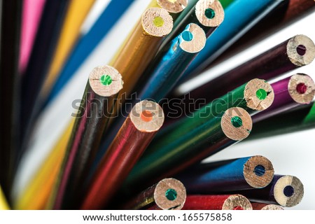 Coloured of pencils for art background or art symbol.