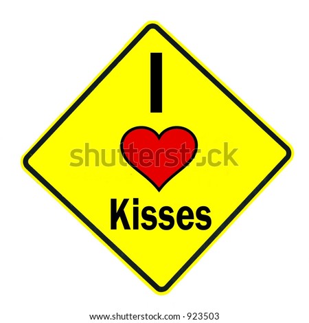 love heart kisses. stock photo : I heart (Love)