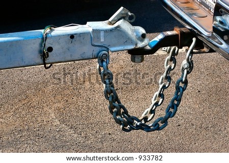 Close-up of a boat trailer hitch