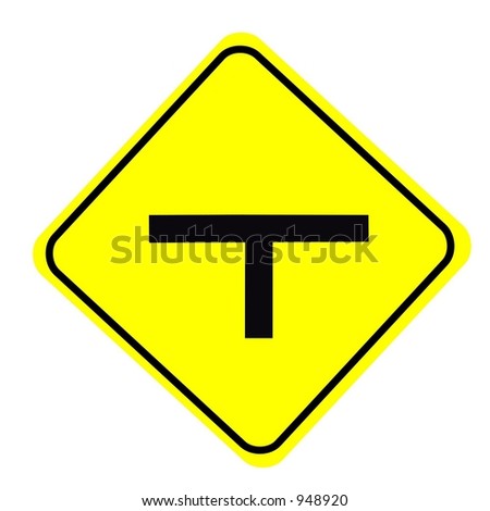 T Intersection Sign