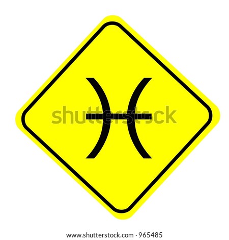stock photo Pisces Symbol Sign isolated on a white background