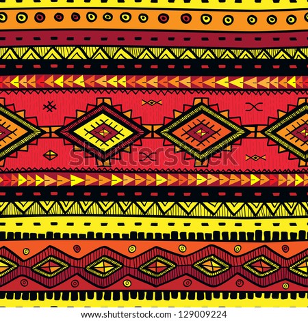 Seamless abstract hand-drawn ethno pattern tribal background Seamless pattern can be used for wallpaper web page background others Bright vector tribal texture Seamless abstract hand-drawn ethno pattern tribal background Seamless pattern can be used for wallpaper web page background others Bright vector tribal texture