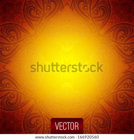 Vector Abstract Background. Islamic Pattern, Oriental Pattern, Vector Illustration, Floral Background. Decorative Elements Vector. Gold Texture, Vector Illustration For Card Design, Wedding Invitation