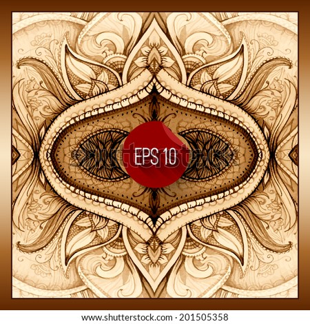 Vector background Hand drawn abstract background Decorative retro banner Card or invitation Vintage decorative elements Floral ornament Islam arabic indian ottoman motifs Vector background Hand drawn abstract background Decorative retro banner Card or invitation Vintage decorative elements Floral ornament Islam arabic indian ottoman motifs