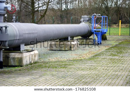 The photograph of a water delivery station or pump station / Water pumping station