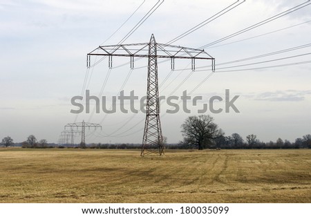 The Photography of high-voltage lines in the landscape / High-voltage line