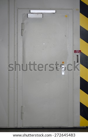 The close-up of a security door or steel door / Security door
