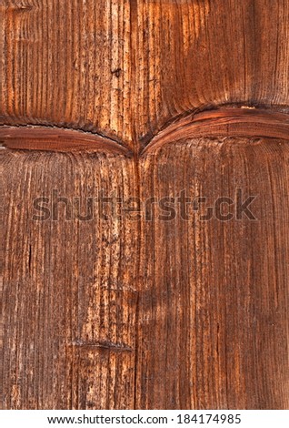 background or texture of the old structure of spruce board brown color