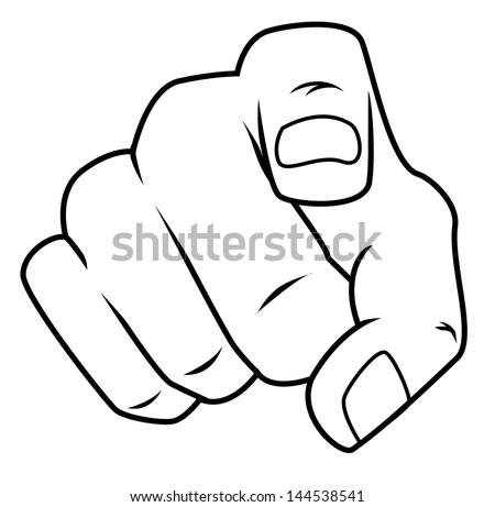 Pointing Finger Stock Vector Illustration 144538541 : Shutterstock