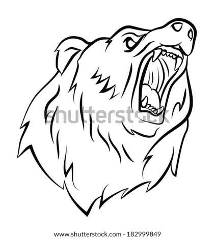 Bearing Drawing Angry Bear Stock Vector Bearing Drawing Angry Bear Stock Vector