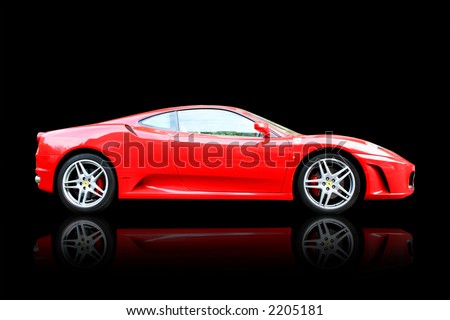 stock photo Red Ferrari F430