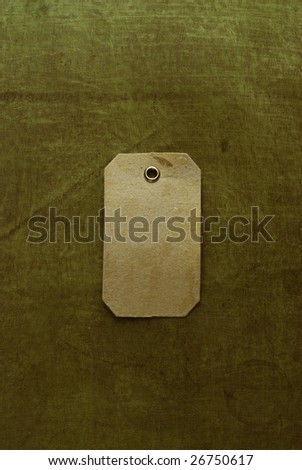 blank label on vintage wood