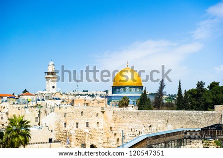 The Temple Mount (Jerusalem, Israel) is the place where the Jewish temple was built, starting from King Solomon almost 3,000 years ago.