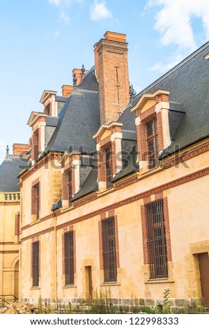 Part of the French castle of Fontainebleau