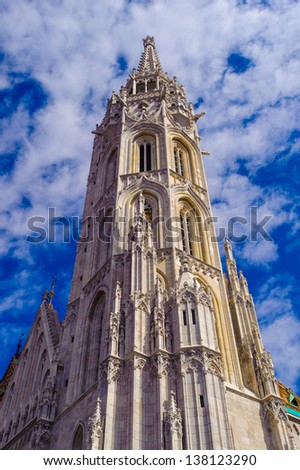 View of the Matthias Church, built at the heart of Buda\'s Castle District.