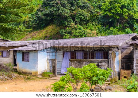 Small poor house in Cameroon