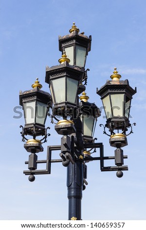 Lamp post near the Moscow Kremlin, Russia