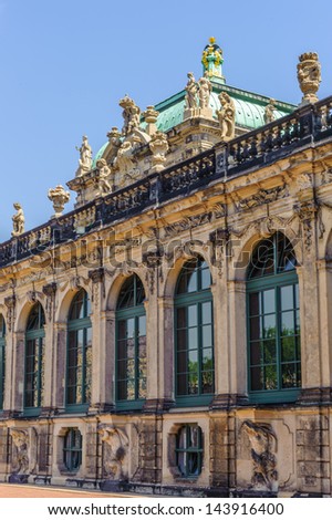 Zwinger palace. It served as the orangery, exhibition gallery and festival arena of the Dresden Court.