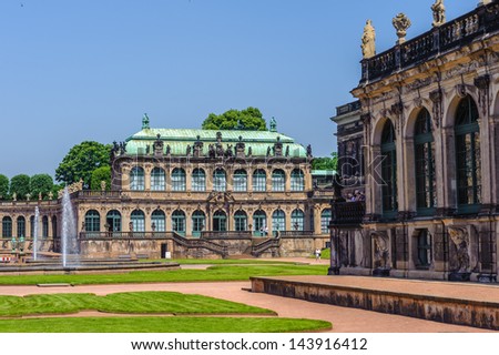 Zwinger palace. It served as the orangery, exhibition gallery and festival arena of the Dresden Court.