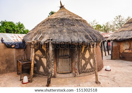 Hand made house in Ghana, Africa