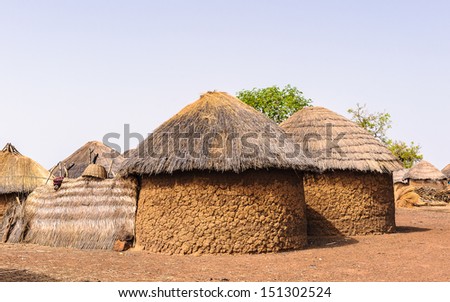 Old poor house of the Ghanaian people, Ghana, Africa