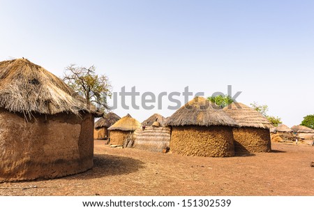 Old poor house of the Ghanaian people, Ghana, Africa