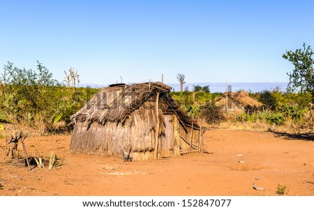 House on the sand in Madagascar, Africa
