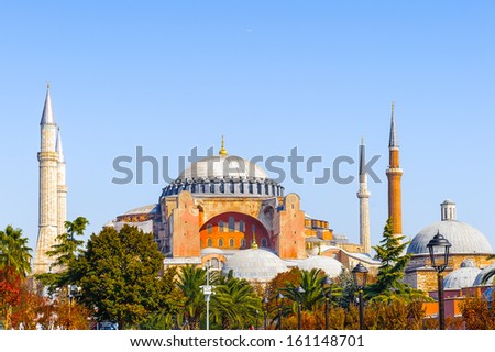 Hagia Sophia, a former Greek Orthodox patriarchal basilica (church), later an imperial mosque, and now a museum in Istanbul, Turkey.