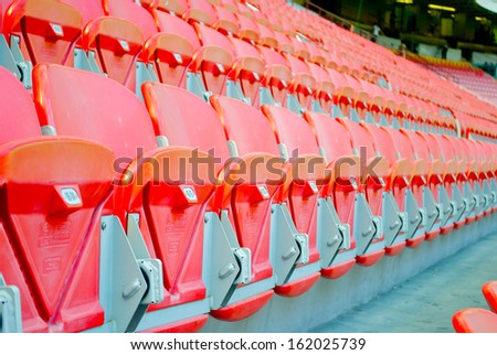 MILAN, ITALY - SEPTEMBER 9, 2012: Sits on the Stadio Giuseppe Meazza (San Siro), is a football stadium in Milan, Italy, on September 9th, 2012. It\'s home for A.C. Milan and F.C. Internazionale Milano.