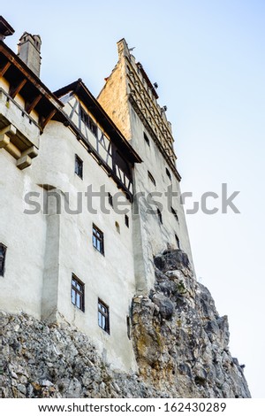 Bran Castle (Dracula Castle) on the top of the rock, Transylvania, Bran, Romania