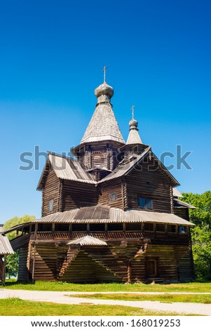 Wooden church in the Museum of Wooden Architecture \