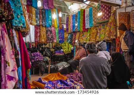 SHIRAZ, IRAN - JANUARY 4, 2014: Vakil Bazar in Shiraz, Iran, Jan 4, 2014. This market originally was established by the Buwayhids in the 11th century AD
