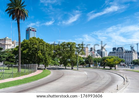 Buenos Aires, Argentina - Feb 15, 2014: Plaza De Mayo (May Square) In Buenos Aires, Argentina. It'S The Hub Of The Political Life Of Argentina Since May 25, 1810 Revolution That Led To Independence