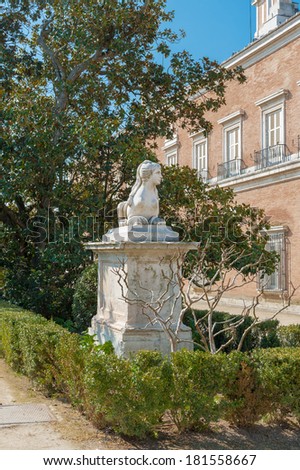Sculpture in the Isla garden (Jardin de Isla), Aranjuez, Spain