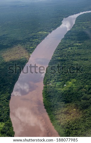 River and nature in Guyana, South America