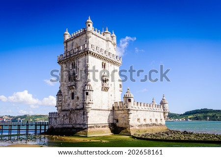 Tower of Belem. It\'s a UNESCO world heritage and one of the Seven Wonders of Portugal