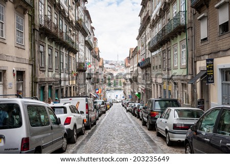PORTO, PORTUGAL - JUN 21, 2014:  Architecture of a Porto, Portugal. Porto is the second largest city in Portugal and it was called the European Culture Capital in 2001