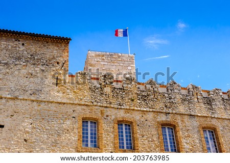 ANTIBES, FRANCE - JUN 25, 2014:  Museum of Picasso in the Old town of Antibes, Cote d\'Azur, France. Antibes was founded as a 5th-century BC Greek colony