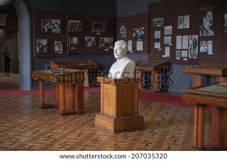 GORI, GEORGIA - JULY 21, 2014: Museum of Joseph Stalin in Gori, the birth town of Stalin. Joseph Stalin was the leader of the Soviet Union from the 1920s until in1953.